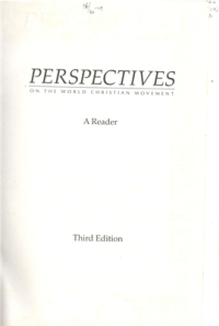 Perspective On The World Christian Movement